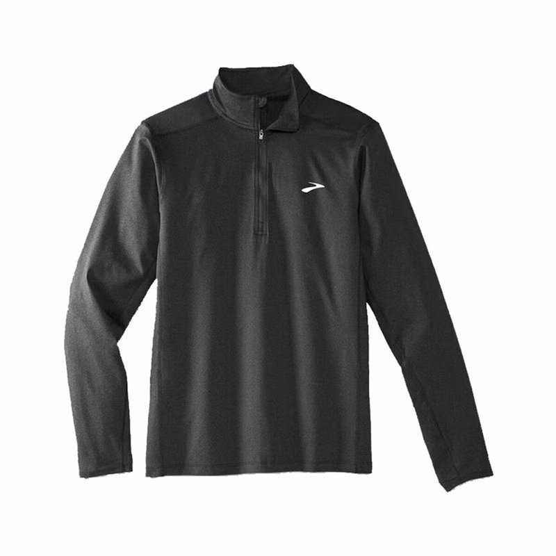 T-Shirt à manches longues homme Brooks Dash 1/2 Zip 2.0 Noir