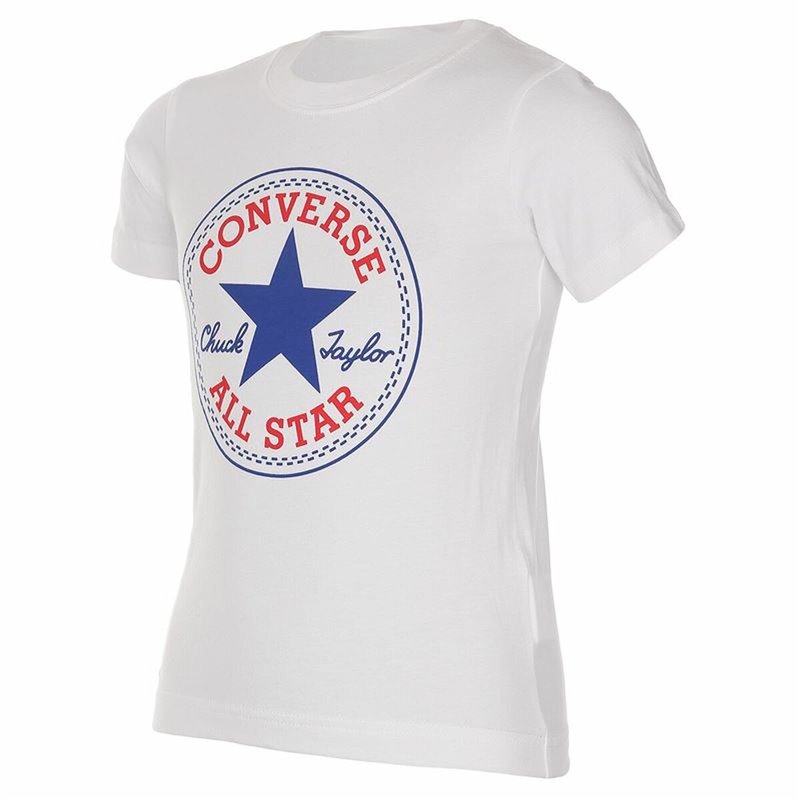 Image secondaire de T shirt à manches courtes Enfant Converse Core Chuck Taylor Patch Bleu