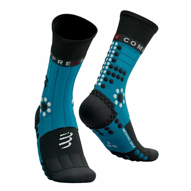 Image secondaire de Chaussettes de Sport Compressport Pro Racing Noir/Bleu Noir