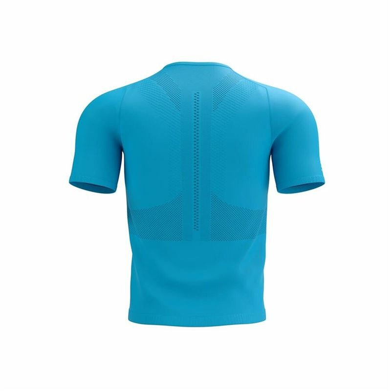 Image secondaire de T-Shirt à manches courtes unisex Compressport Trail Half-Zip Fitted SS Bleu ciel