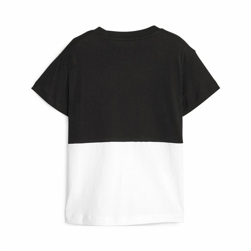 Image secondaire de T shirt à manches courtes Enfant Puma Power Colorblock Blanc Noir