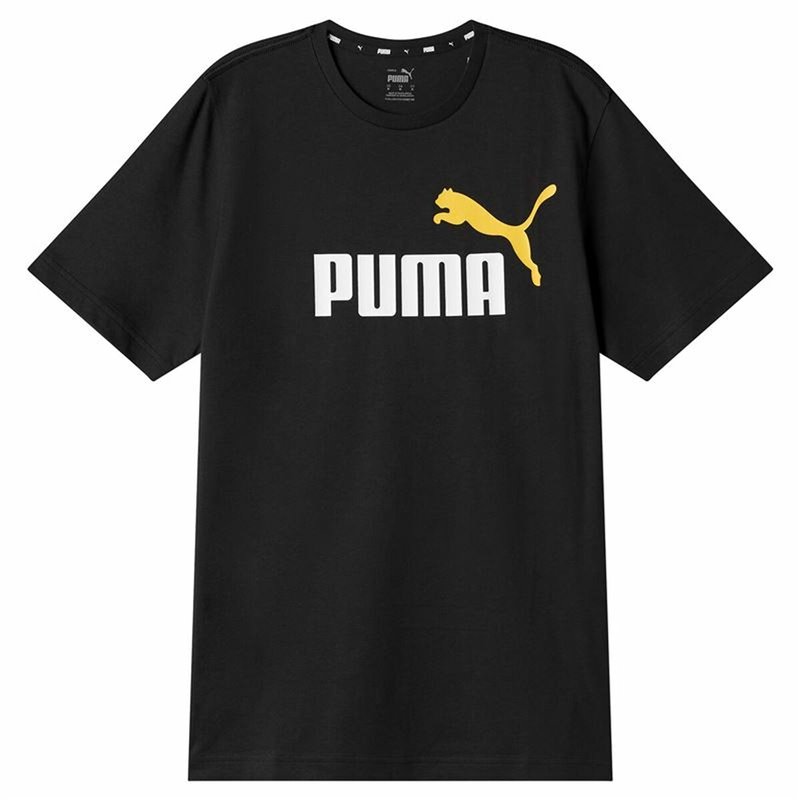 T-Shirt à manches courtes homme Puma Ess+ 2 Col Logo Noir