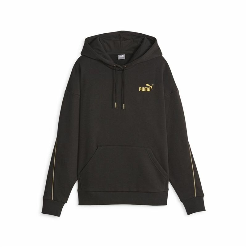 Sweat à capuche femme Puma Ess+ Minimal Gold Noir