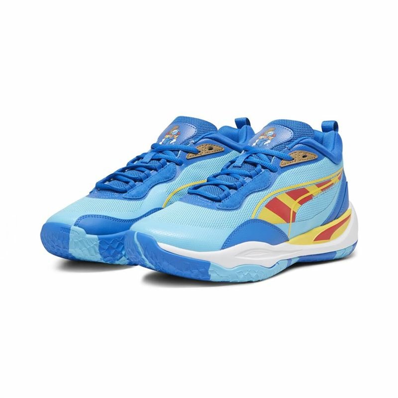 Chaussures de Basket-Ball pour Adultes Puma THE SMURFS Playmaker Pro Bleu clair