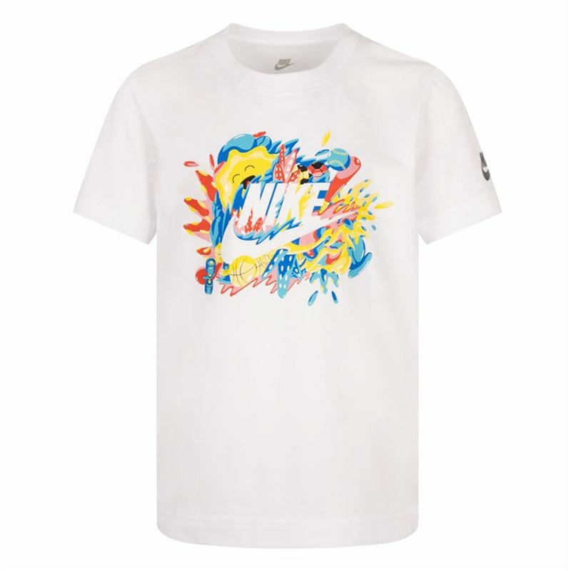 T shirt à manches courtes Enfant Nike Sport Splash Blanc