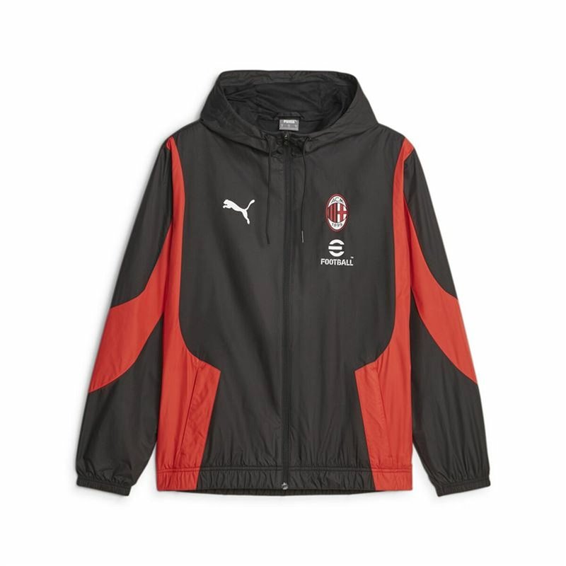 Veste de Sport pour Homme Puma Ac Milan Prematch Noir Rouge