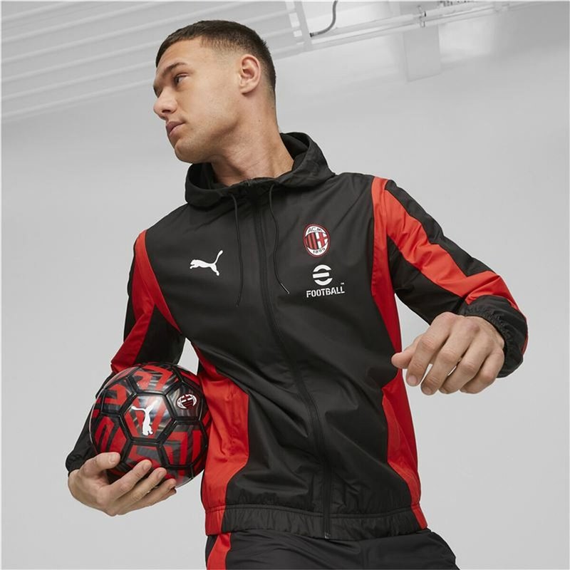 Image secondaire de Veste de Sport pour Homme Puma Ac Milan Prematch Noir Rouge