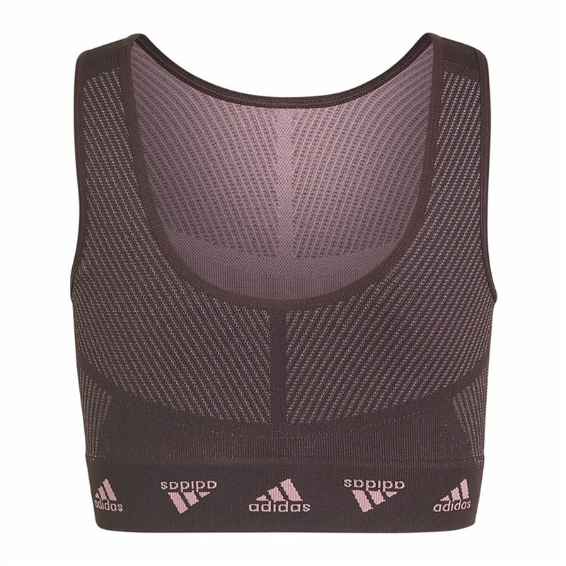 Image secondaire de Soutien-Gorge de Sport Adidas Aeroknit Seamless Bordeaux Rouge foncé