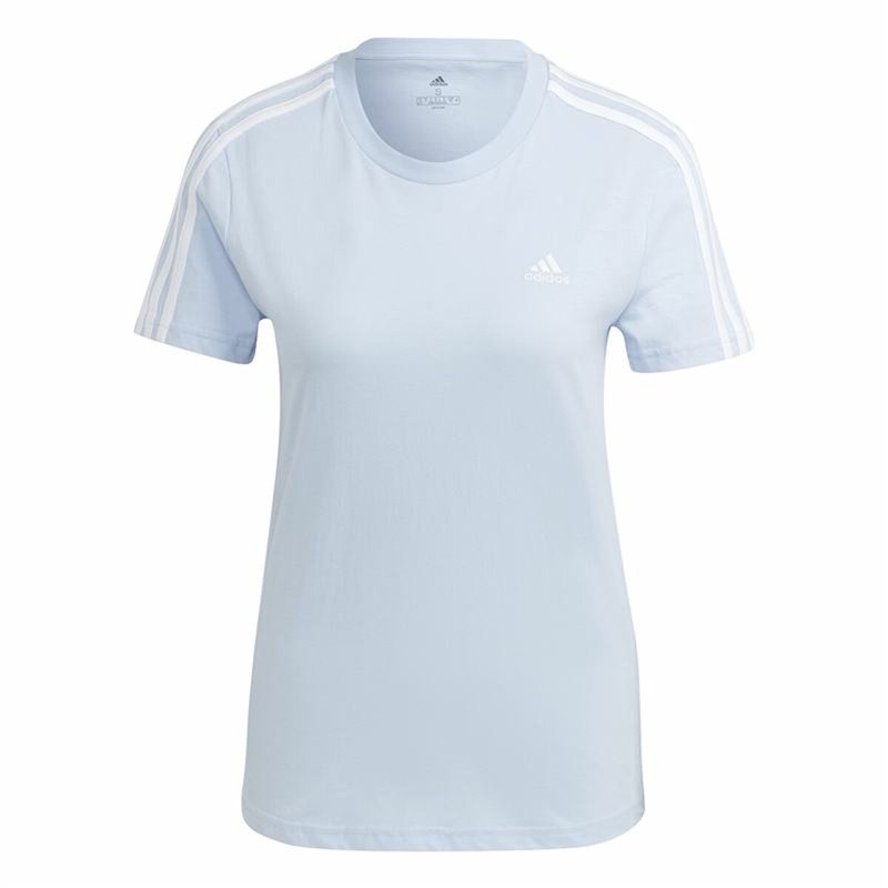 T-Shirt à manches courtes femme Adidas 3 stripes Bleu clair