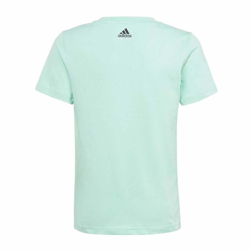 Image secondaire de T shirt à manches courtes Enfant Adidas Linear Logo Vert Aigue marine