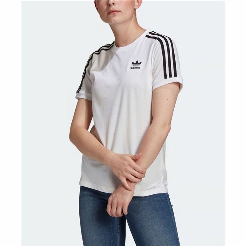 Image secondaire de T-Shirt à manches courtes femme Adidas 3 stripes Blanc