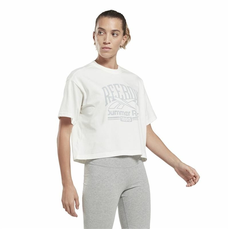 Image secondaire de T-Shirt à manches courtes femme Reebok Graphic Logo Blanc