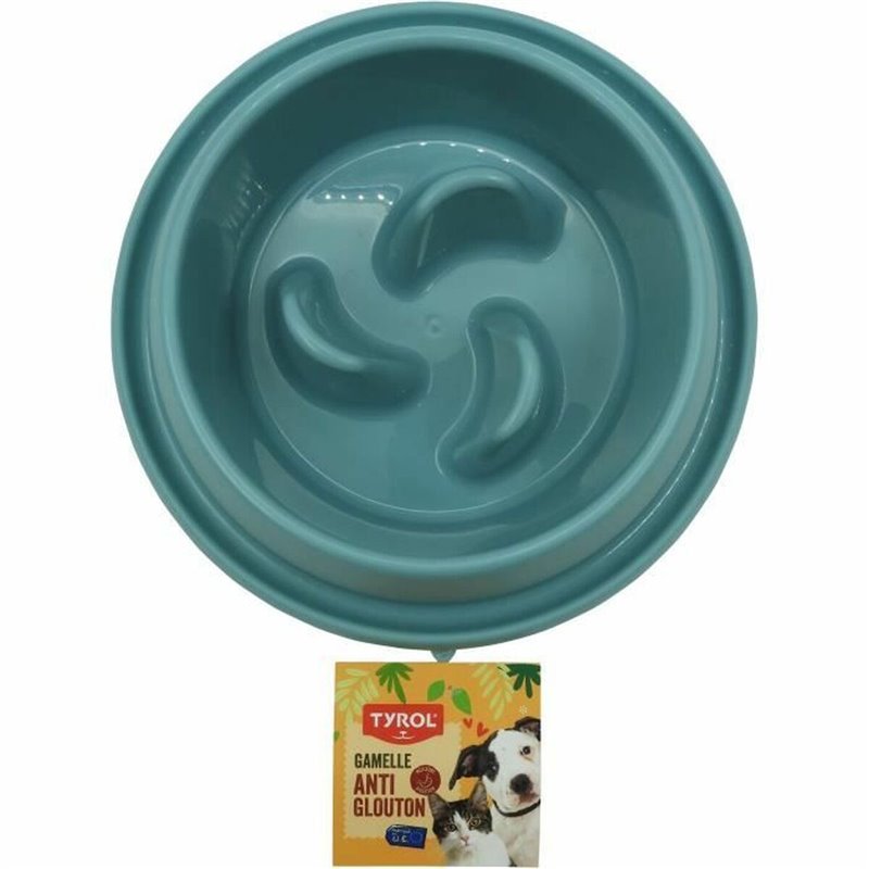 Gamelle à Alimentation Lente pour Animaux de Compagnie Tyrol Bleu Plastique Ø 30 cm 2 L