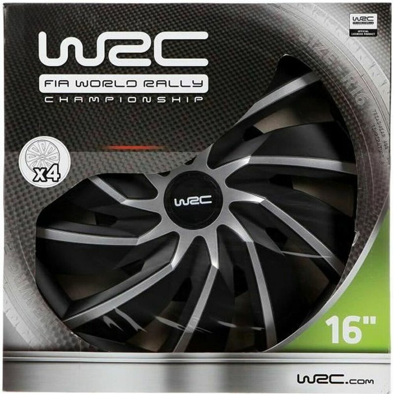 Enjoliveur WRC WRC 4 Turbo Gris Argenté Noir mat 16