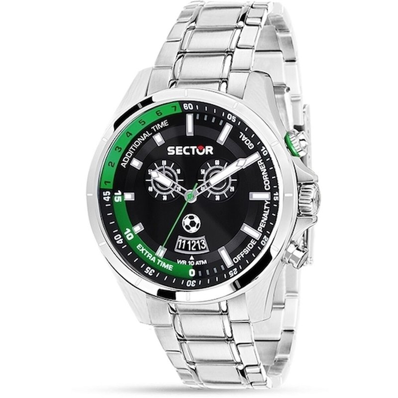 Montre Homme Sector Master SOCCER Noir Argenté (Ø 46 mm)