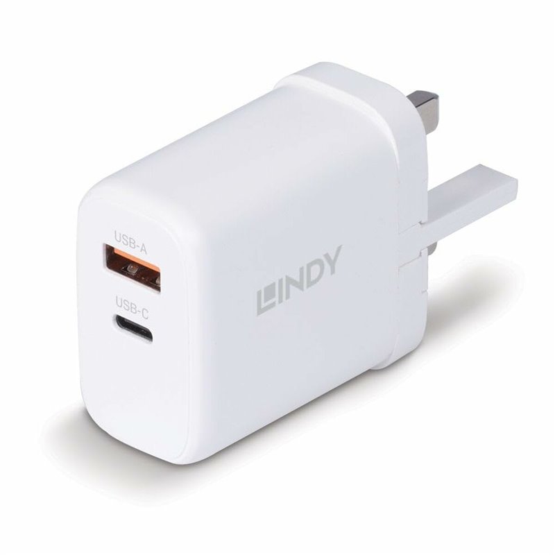 Image secondaire de Lindy 73428 chargeur d'appareils mobiles Universel Blanc Secteur Charge rapide Intérieure