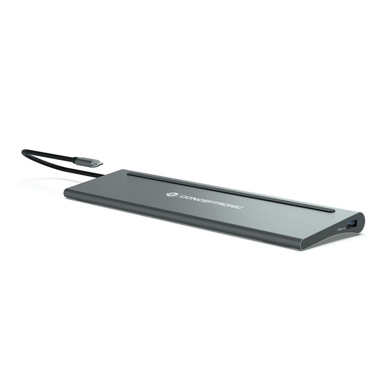 Image secondaire de Conceptronic DONN17G station d'accueil Avec fil USB 3.2 Gen 1 (3.1 Gen 1) Type-C Gris