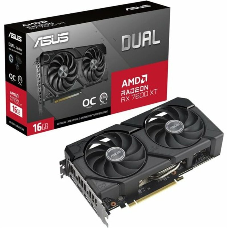 Asus Dual -RX7600XT-O16G AMD Radeon RX 7600 XT 16 Go GDDR6