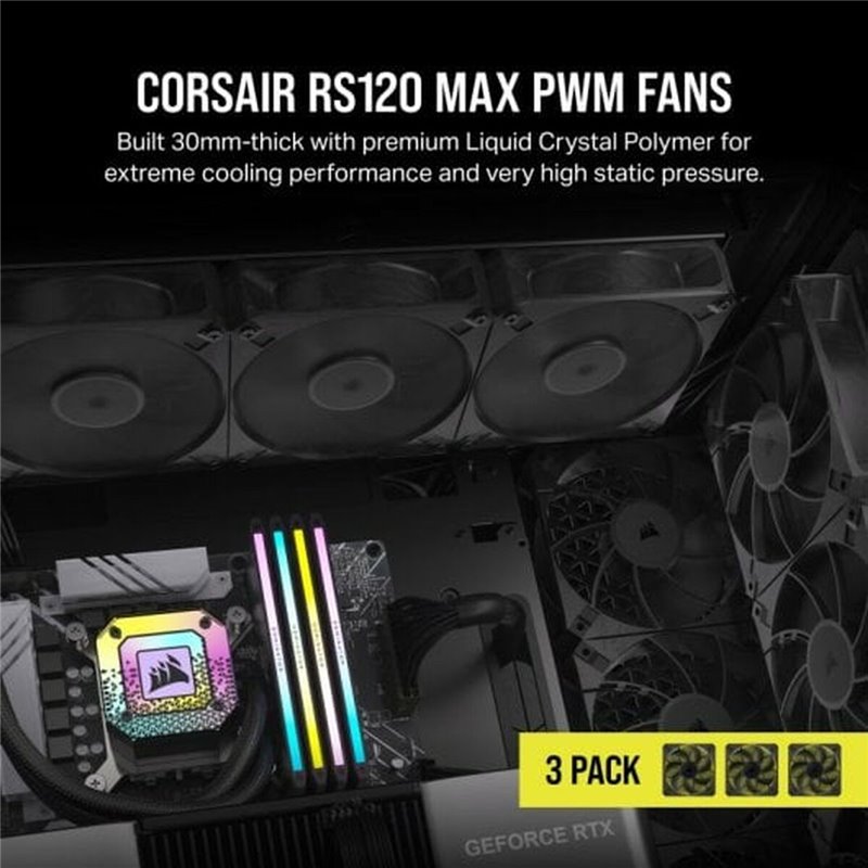 Image secondaire de Ventillateur de cabine Corsair RS120 MAX PWM Ø 12 cm (1 Unité)