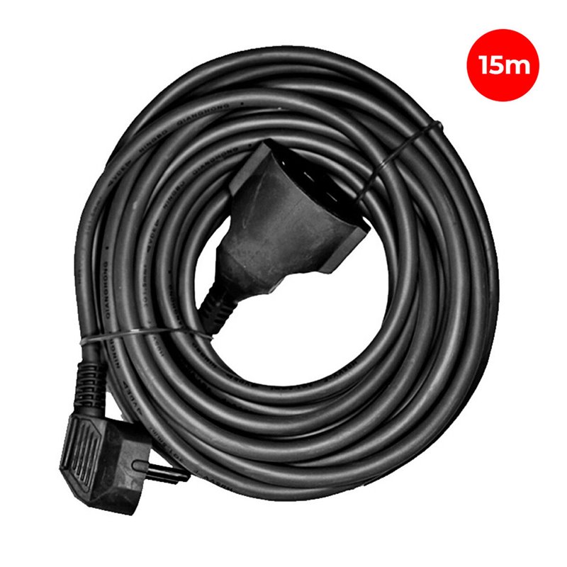 Image secondaire de Câble de Rallonge EDM Flexible 3 x 1,5 mm Noir 15 m