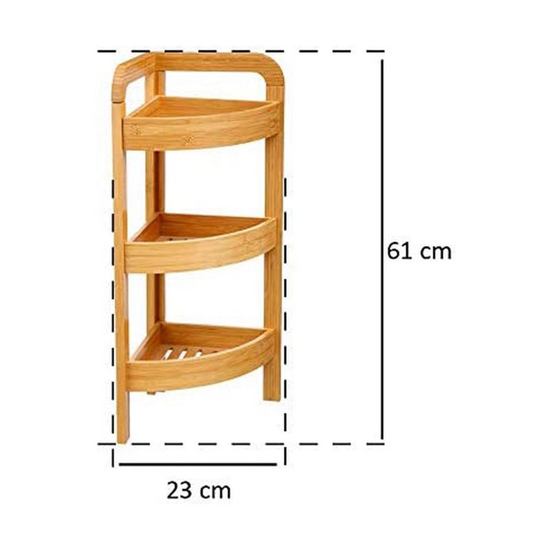 Image secondaire de Étagère d'Angle 5five 3 Etagères 23 x 23 x 61 cm Bambou