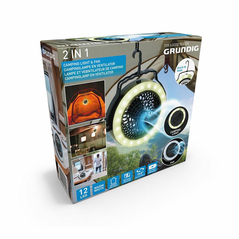 Image secondaire de Ventilateur de Plafond avec Lumière Grundig De Camping