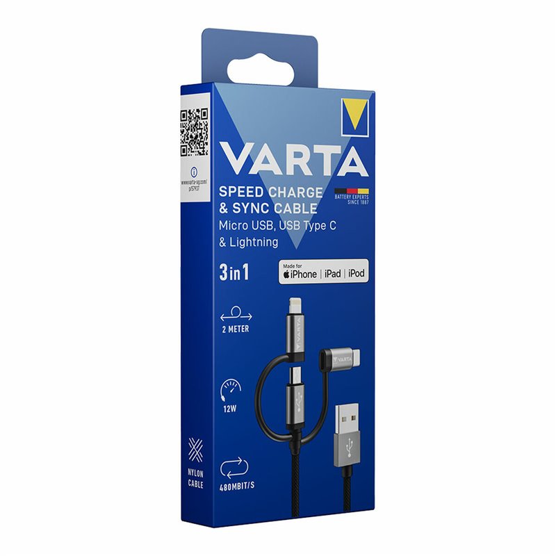 Varta 57937 101 111 chargeur d'appareils mobiles Universel Lightning, USB Intérieure