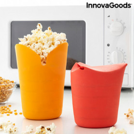Bols à Pop-corn Pliables en Silicone Popbox InnovaGoods (Pack de 2) 24,99 €