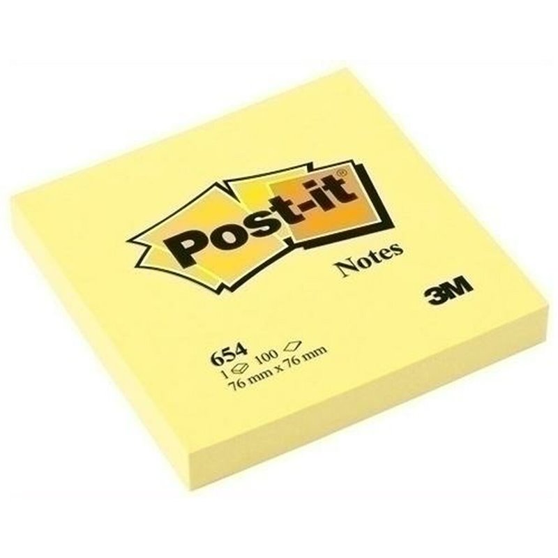 Image secondaire de Notes Adhésives Post-it 76 x 76 mm Jaune (2 Unités)