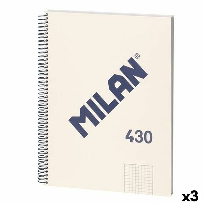 Carnet Milan 430 Beige A4 80 Volets (3 Unités)