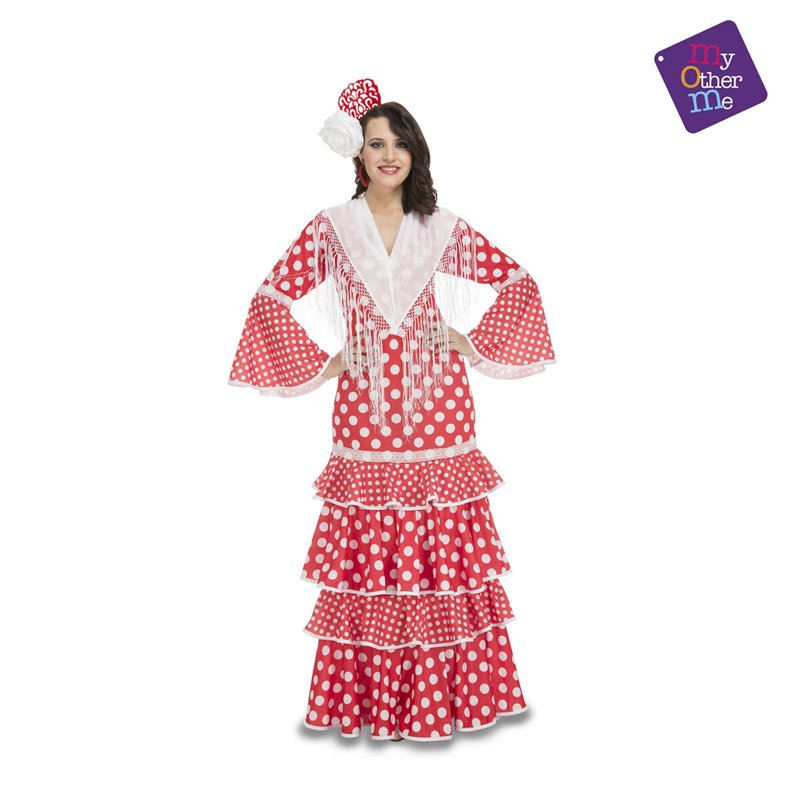 Image secondaire de Déguisement pour Adultes M-L Rouge Danseuse de Flamenco