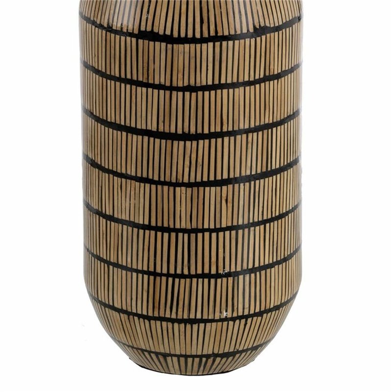 Image secondaire de Vase Noir Beige Bambou 23 x 23 x 50 cm