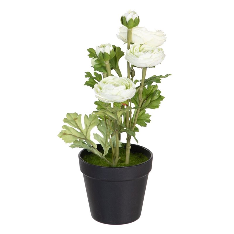 Plante décorative Polyester Polyéthylène Fer Fleur 12,5 x 12,5 x 37 cm