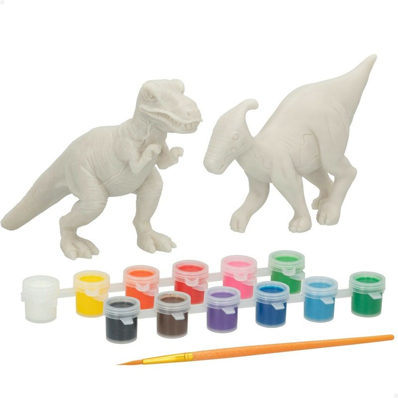 Image secondaire de Set 2 Dinosaures PlayGo 15 Pièces 6 Unités 14,5 x 9,5 x 5 cm Dinosaures Pour peindre