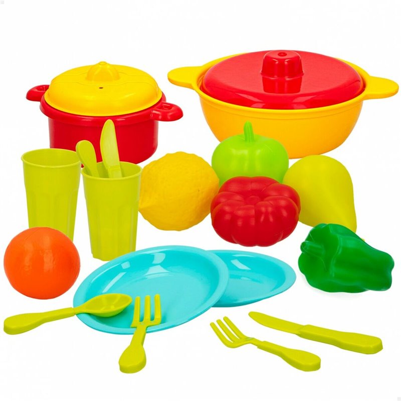 Image secondaire de Set de jouets alimentaires Colorbaby Linge et ustensiles de cuisine 20 Pièces (12 Unités)