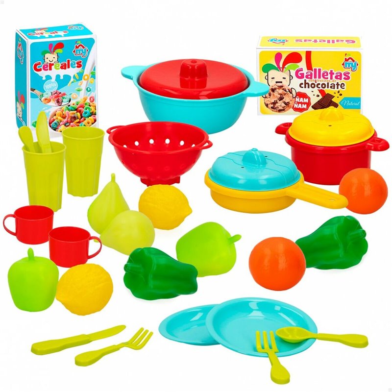 Image secondaire de Set de jouets alimentaires Colorbaby Linge et ustensiles de cuisine 31 Pièces (6 Unités)