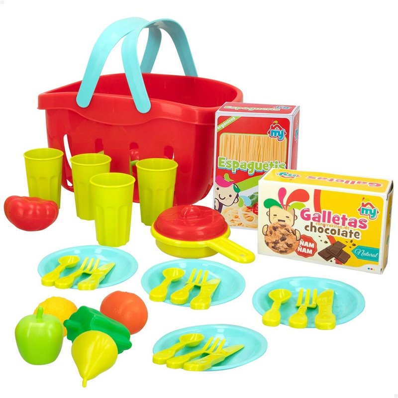 Image secondaire de Set de jouets alimentaires Colorbaby Linge et ustensiles de cuisine 33 Pièces (12 Unités)