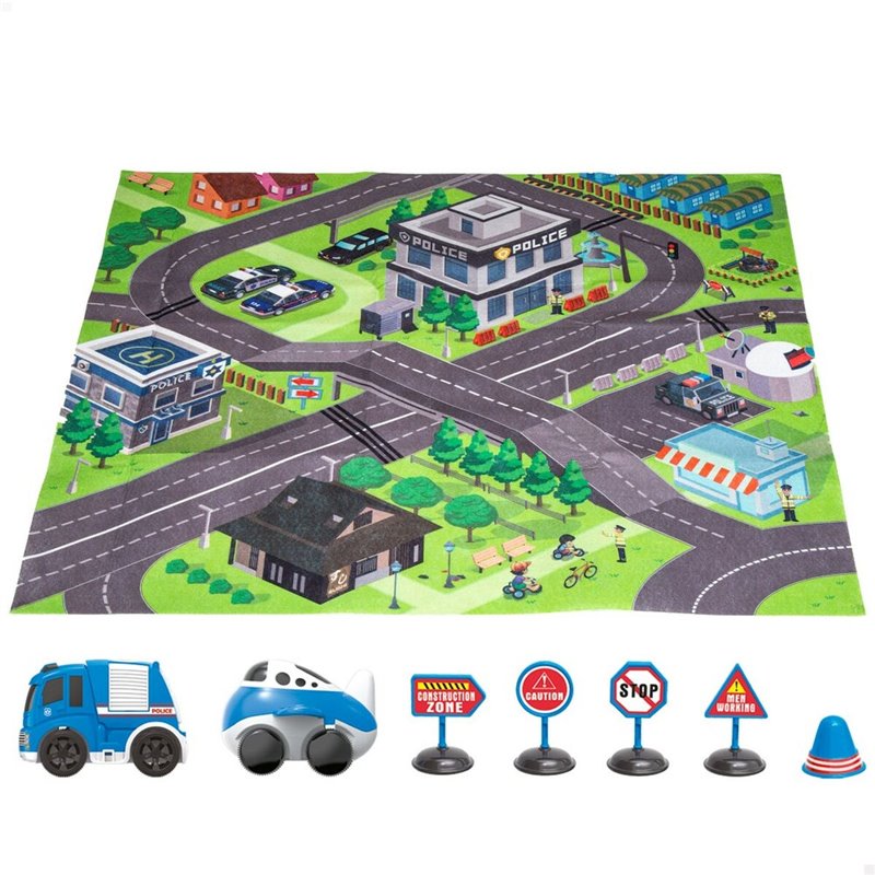 Image secondaire de Tapis de jeu Speed & Go Accessoires Voitures Route Tissu Plastique (6 Unités)