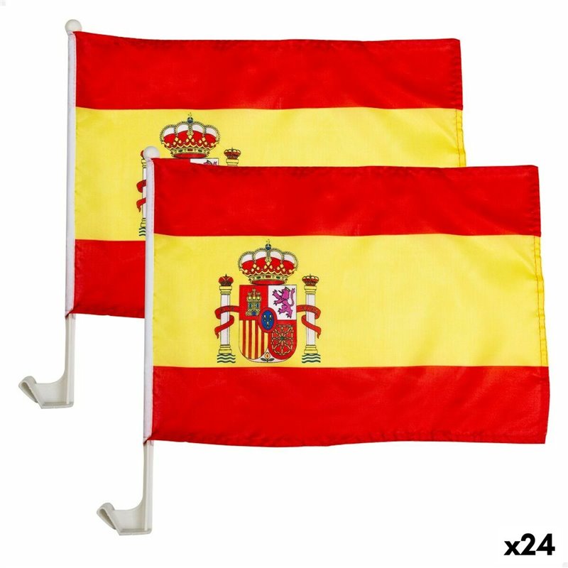 Porte-Drapeau pour voiture Colorbaby 45 x 30 cm Espagne 2 Pièces 24 Unités