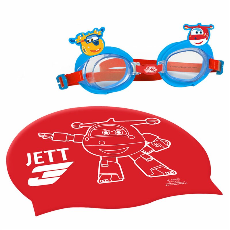 Image secondaire de Bonnet et lunettes de bain Super Wings Enfant (12 Unités)