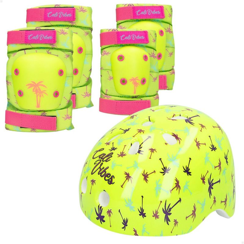 Image secondaire de Set de protection sportive Colorbaby Neon Cali Vibes Jaune (4 Unités)