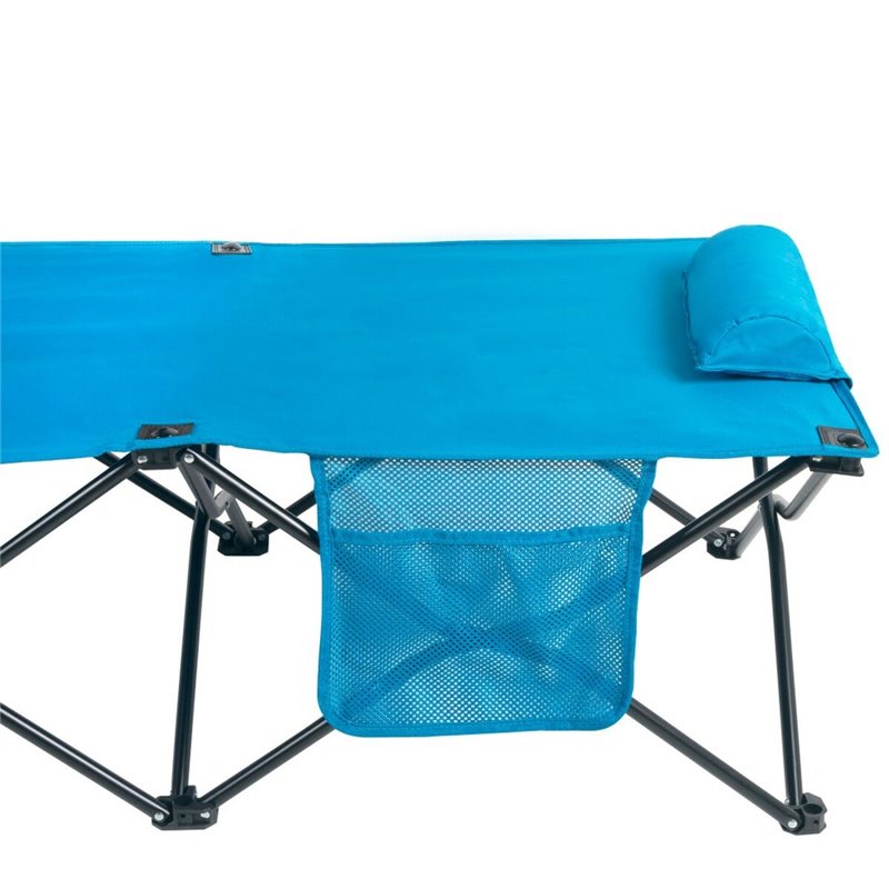 Image secondaire de Lit pliant Aktive Bleu Camping 178 x 62 x 38 cm 178 x 38 x 62 cm (2 Unités)