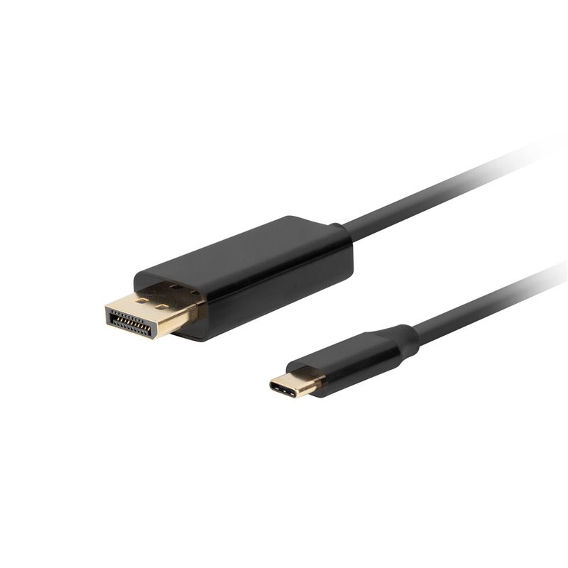 Adaptateur USB-C vers DisplayPort Lanberg CA-cmDP-10CU-0010-BK Noir 1 m