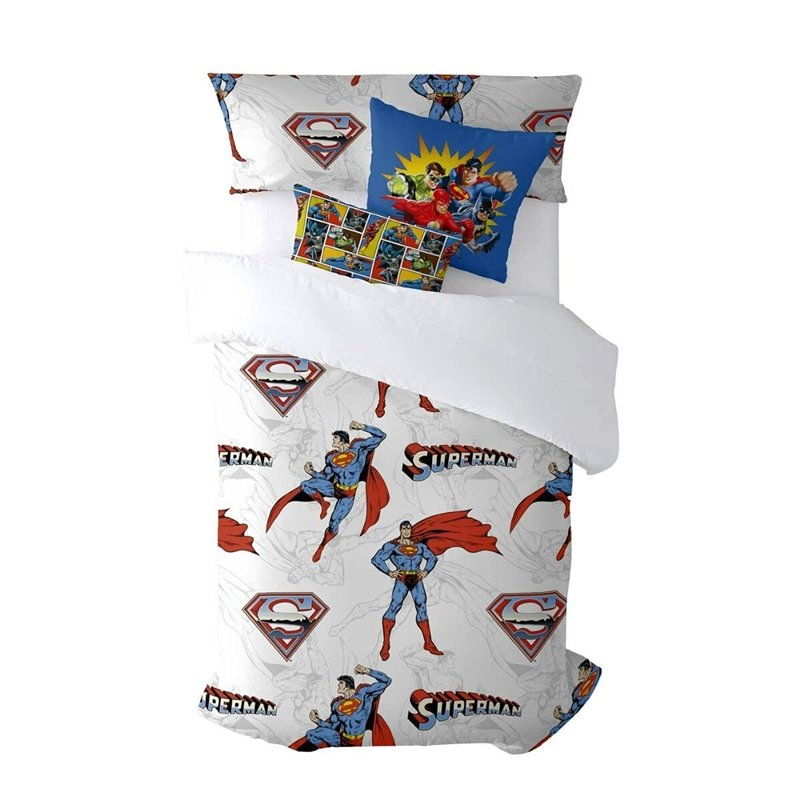 Housse de Couette Superman Man of Steel Multicouleur 175 Fils 220 x 220 cm