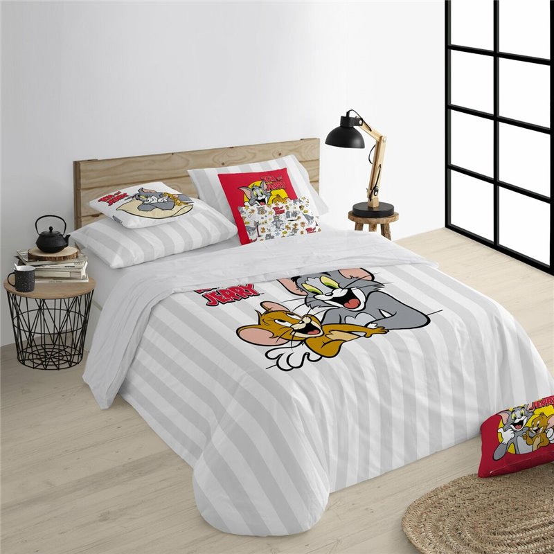 Image secondaire de Housse de Couette Tom & Jerry Tom & Jerry Basic Multicouleur 175 Fils 140 x 200 cm