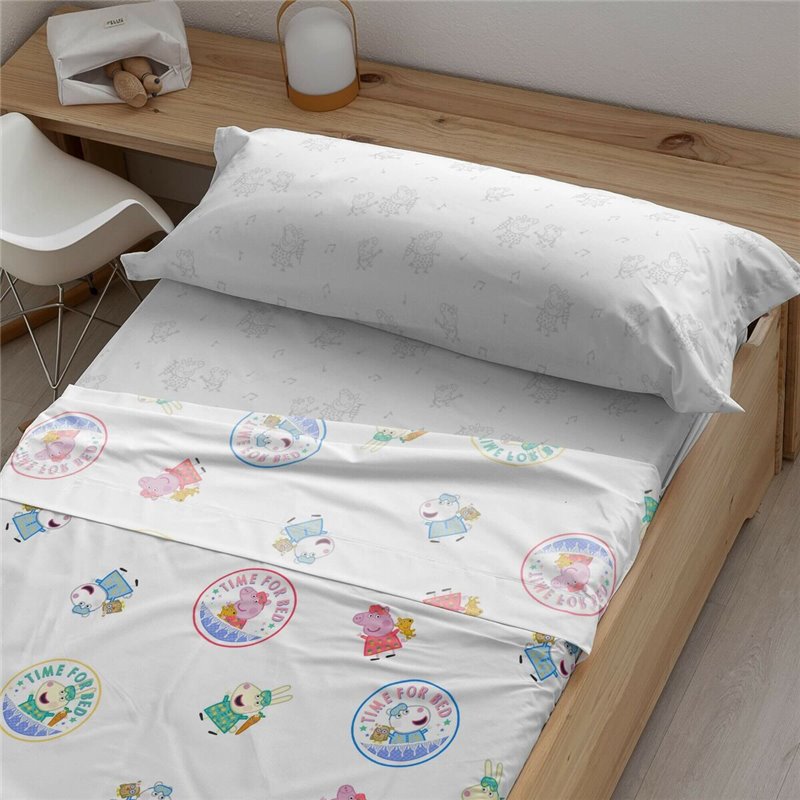 Jeu de draps Peppa Pig Time Bed Multicouleur