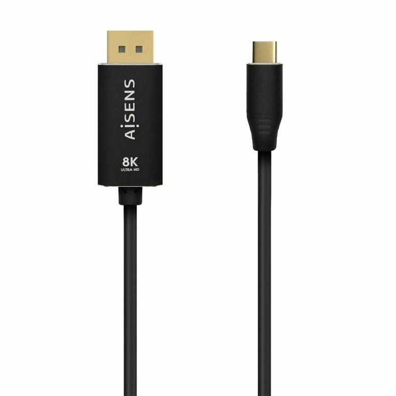 Image secondaire de Aisens A109-0687 câble vidéo et adaptateur 1,8 m USB Type-C DisplayPort Noir