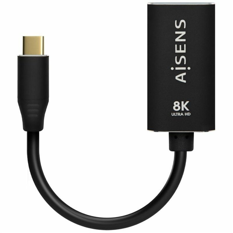 Aisens A109-0690 câble vidéo et adaptateur 0,15 m USB Type-C DisplayPort Noir
