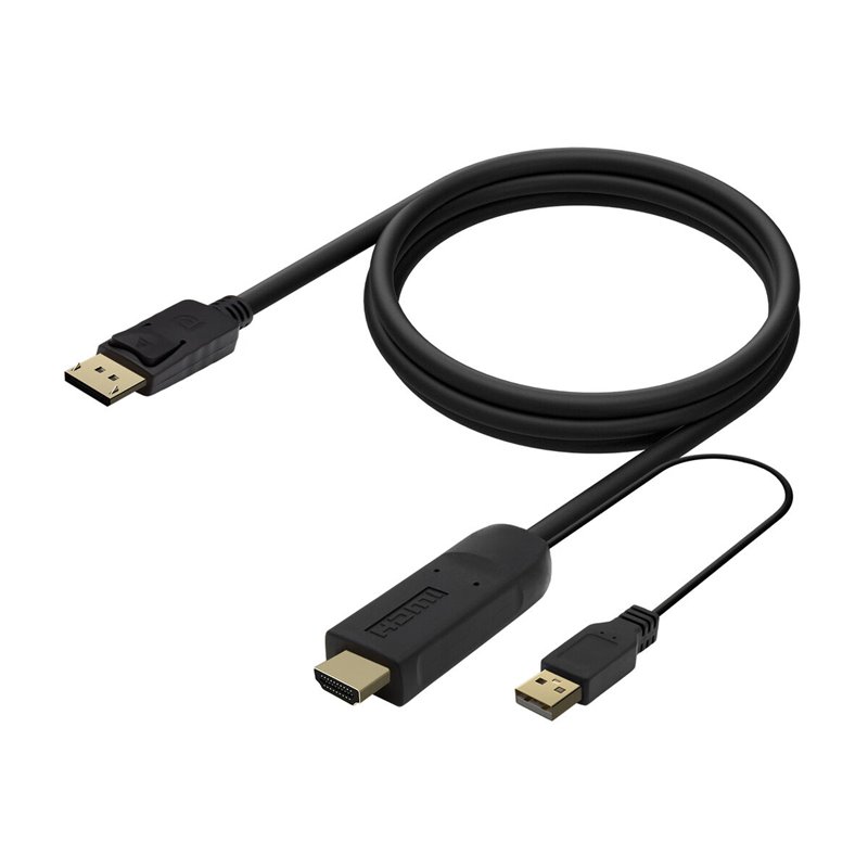 Image secondaire de Aisens A122-0641 câble vidéo et adaptateur 1,8 m HDMI Type A (Standard) DisplayPort + USB Type-A Noir