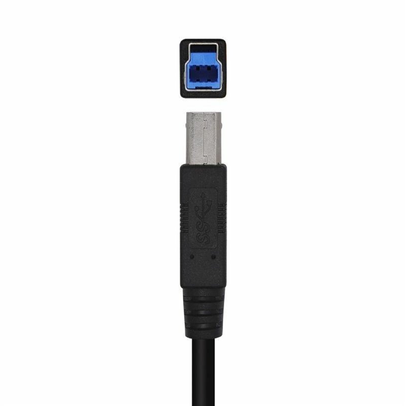 Image secondaire de Aisens A105-0445 câble USB 3 m USB 3.2 Gen 1 (3.1 Gen 1) USB A USB B Noir